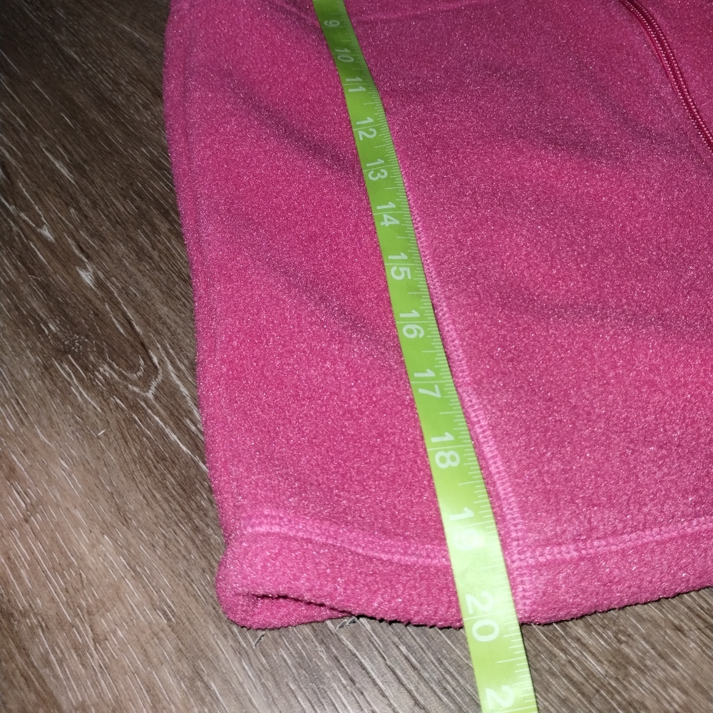 β’L.L. Bean Child Vest Bright Pink Fleece Full Zip Sleeveless Jackets No Size Tag - Picture 16 of 16